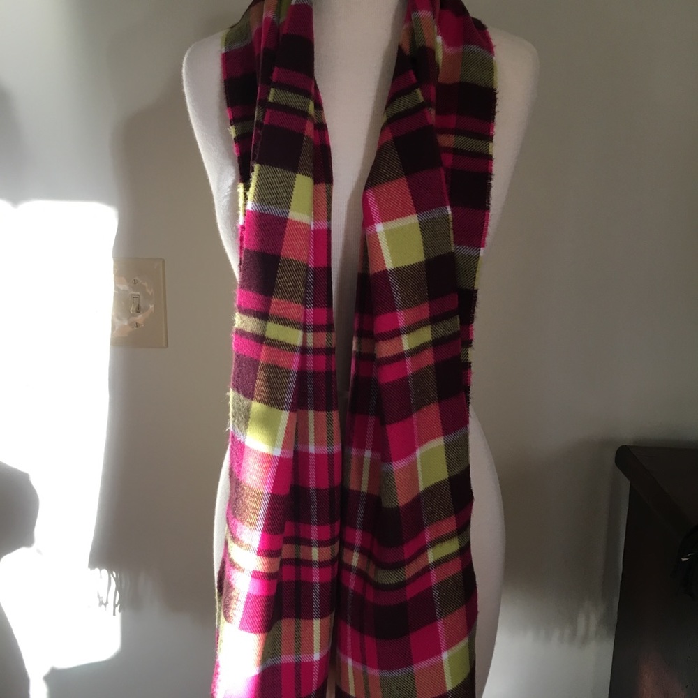 Plaid Cashmere-Like Scarf - Picture 2 of 4